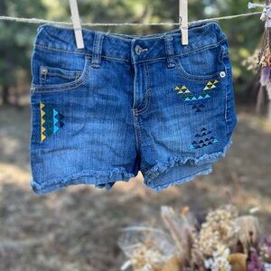 Kids Denim Shorts with Colorful Accents